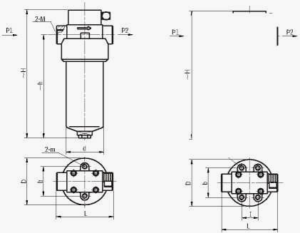 ZU-H、QU-H系列压力管路过滤器管路连接